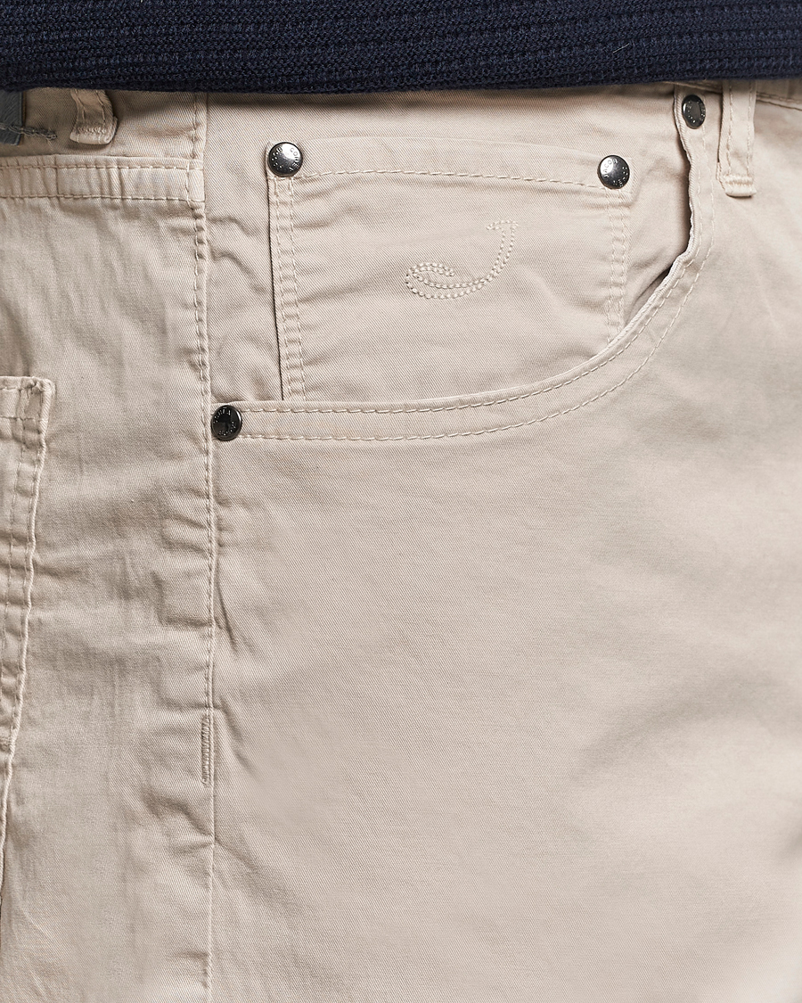 Homme | Shorts | Jacob Cohën | Nicolas Cotton Gabardine Shorts Beige