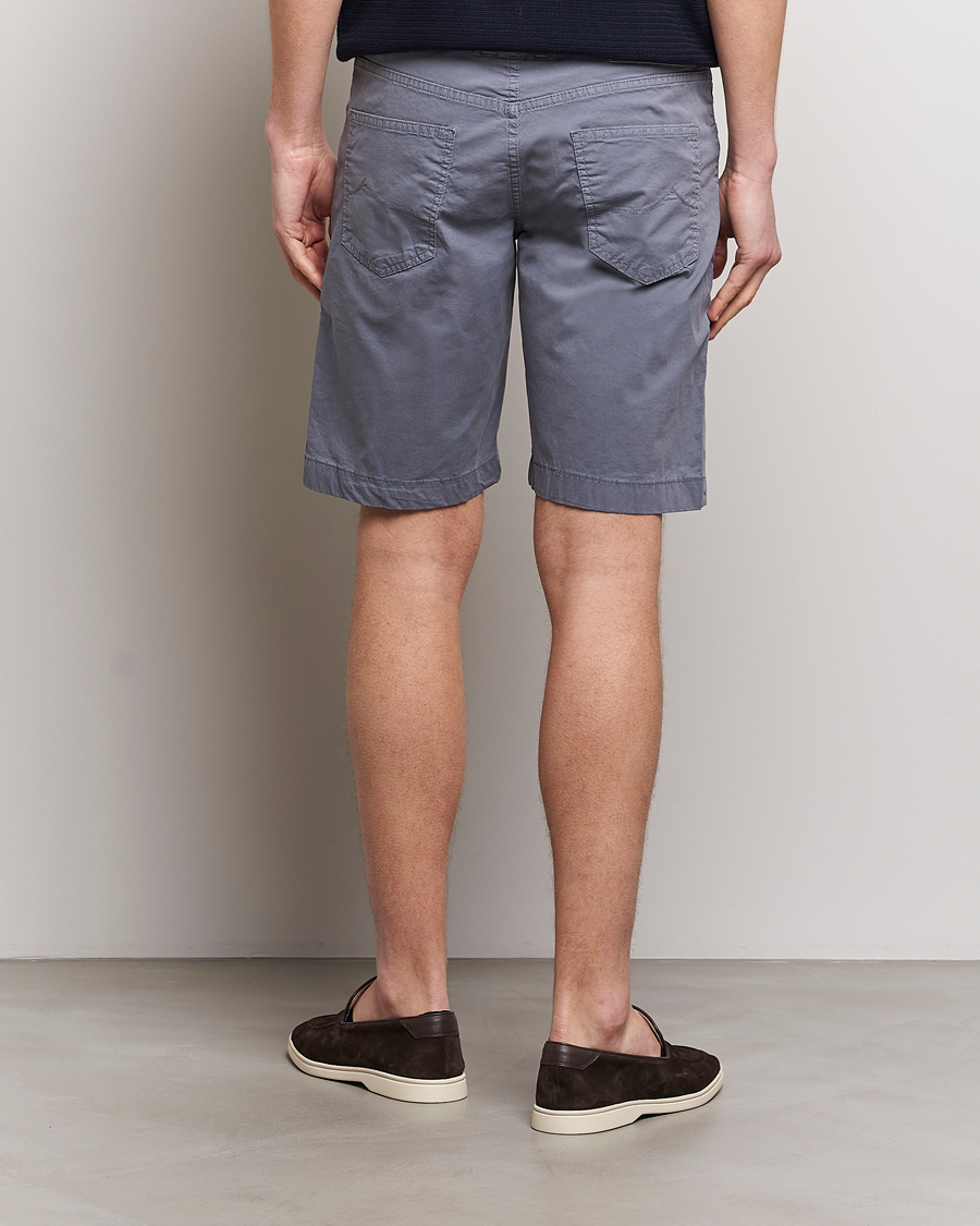 Homme | Shorts | Jacob Cohën | Nicolas Cotton Gabardine Shorts Blue Grey
