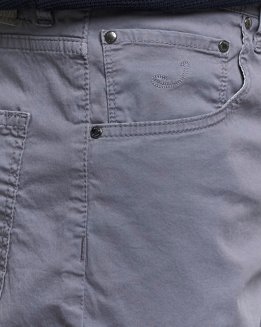 Homme | Shorts | Jacob Cohën | Nicolas Cotton Gabardine Shorts Blue Grey