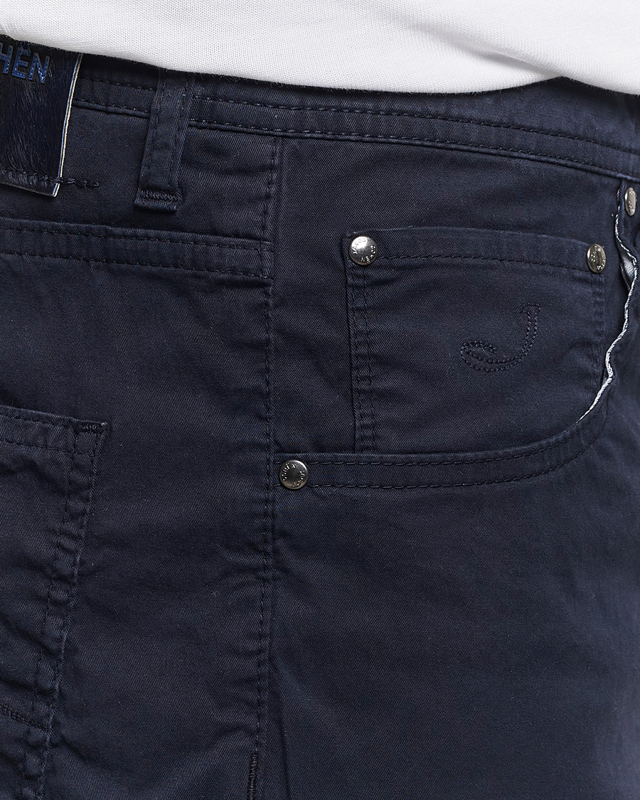 Homme | Shorts | Jacob Cohën | Nicolas Cotton Gabardine Shorts Navy
