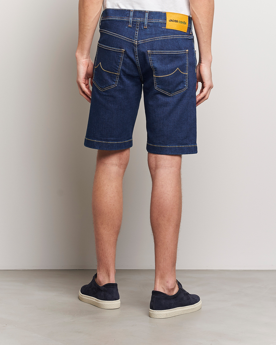 Homme | Shorts | Jacob Cohën | Nicolas Stretch Denim Shorts Dark Blue