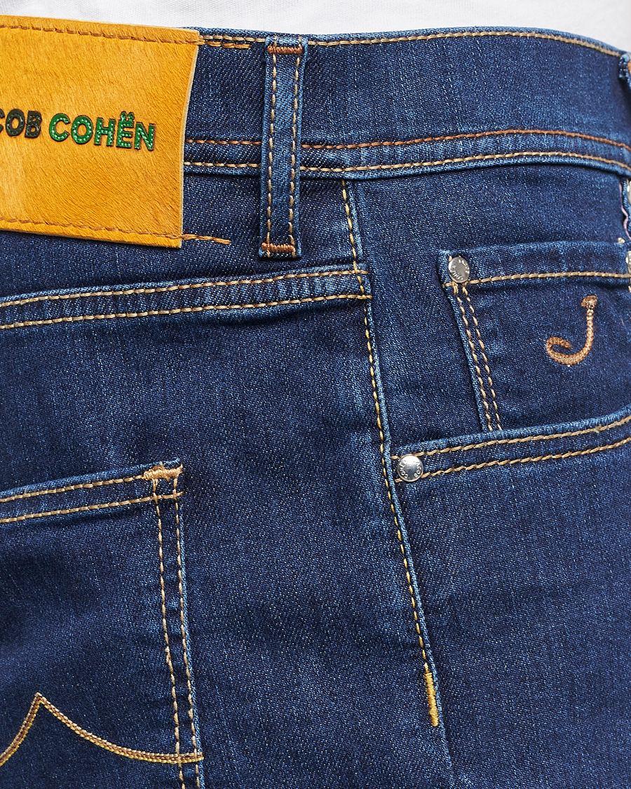 Homme | Shorts | Jacob Cohën | Nicolas Stretch Denim Shorts Dark Blue