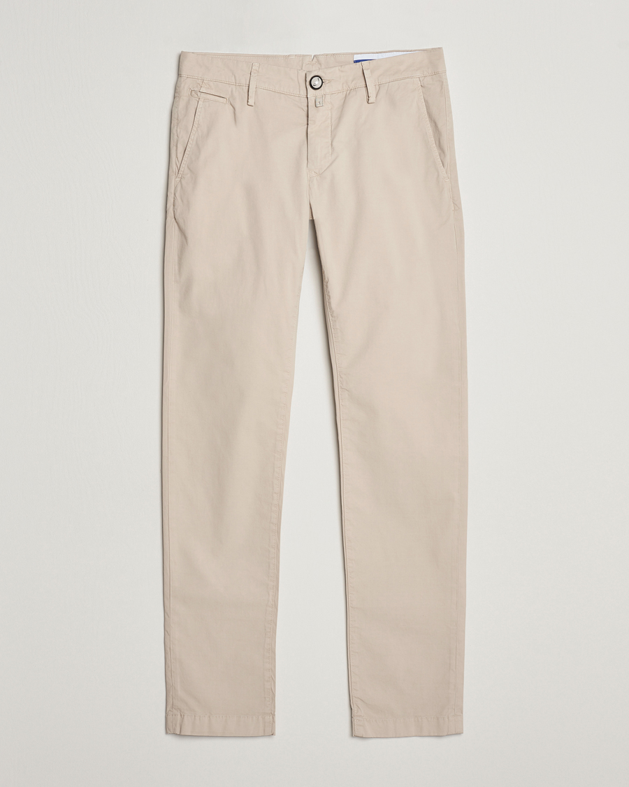 Homme | Pantalons | Jacob Cohën | Bobby Cotton Gabardine Chinos Beige