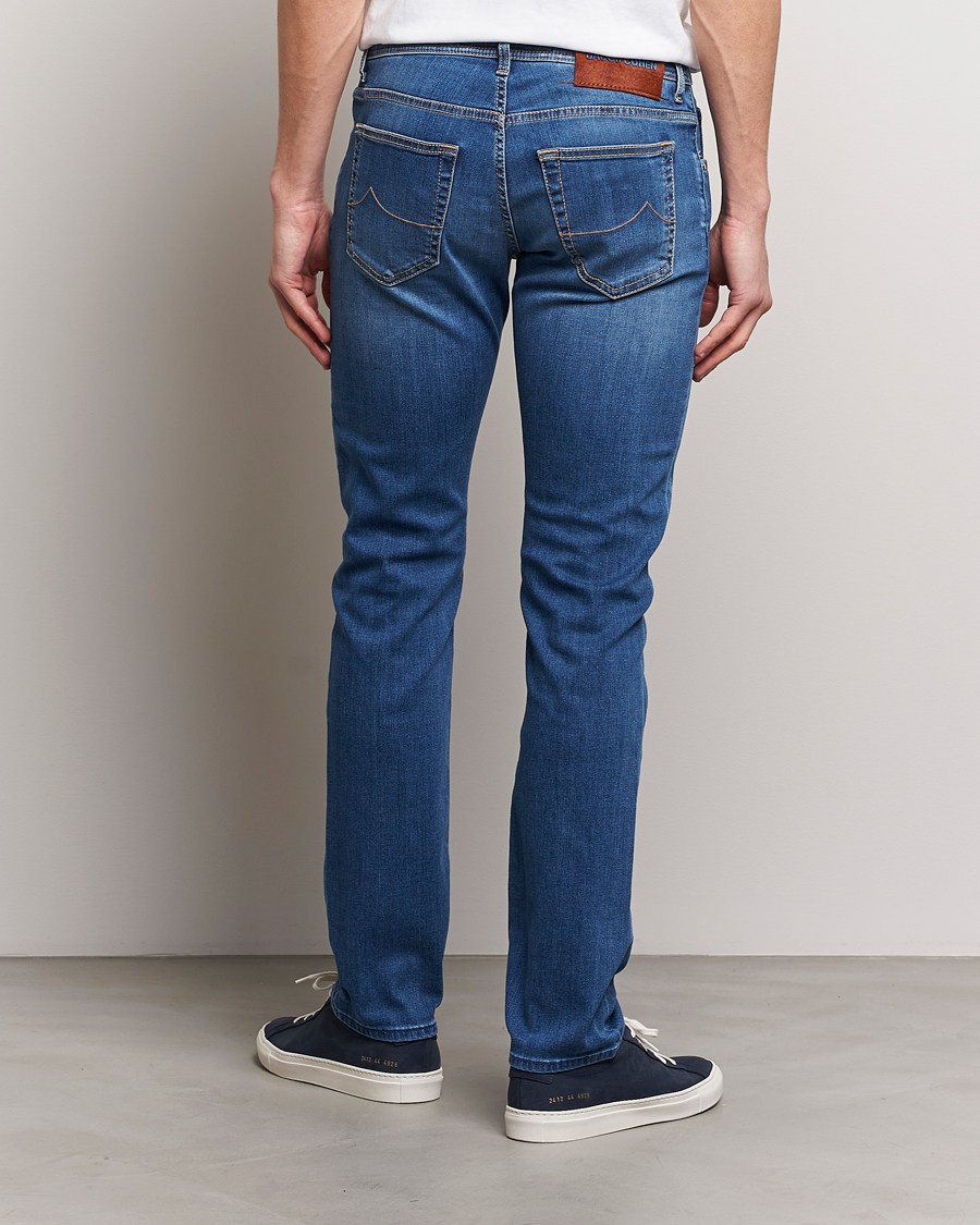 Homme | Jeans | Jacob Cohën | Nick Slim Fit Stretch Jeans Mid Blue