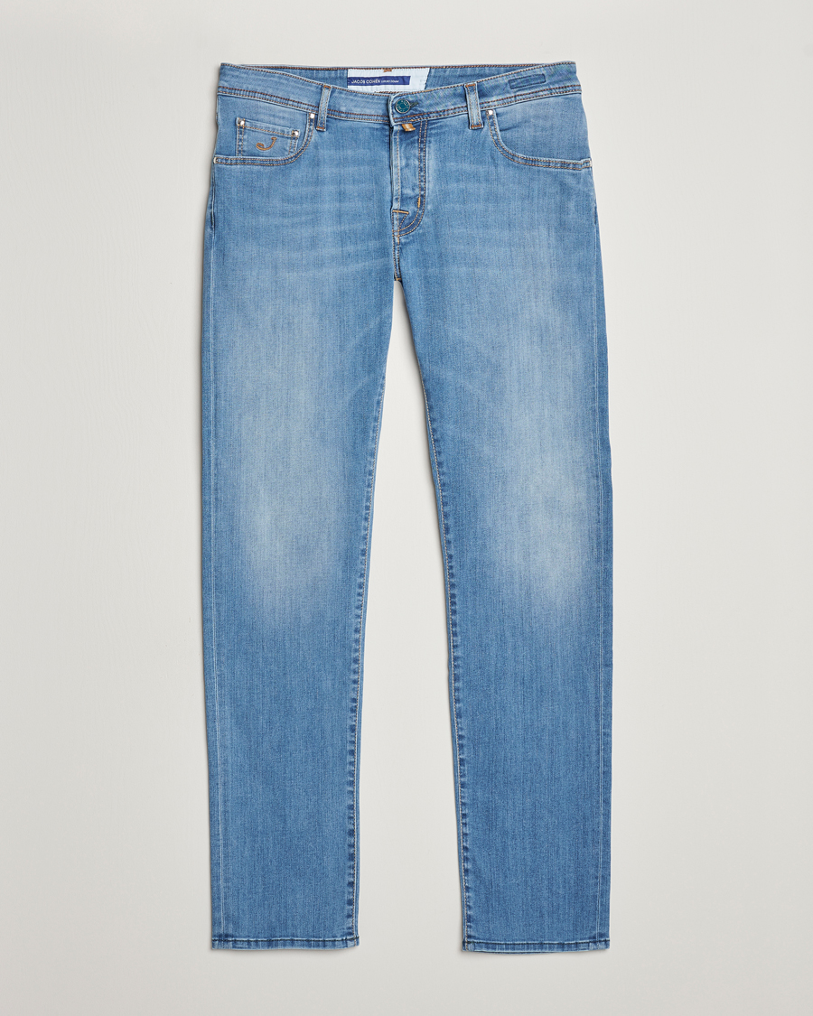 Homme | Jeans | Jacob Cohën | Nick Slim Fit Stretch Jeans Light Blue