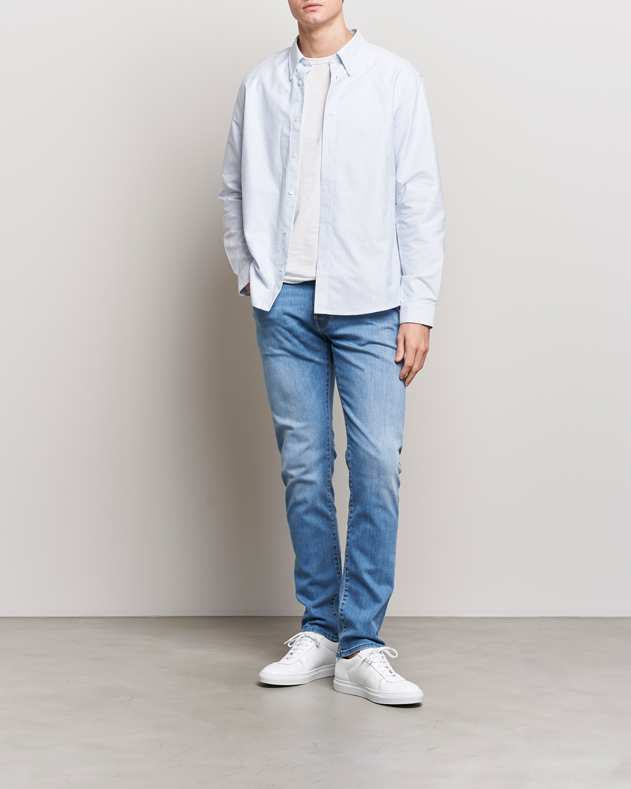 Homme | Jeans | Jacob Cohën | Nick Slim Fit Stretch Jeans Light Blue