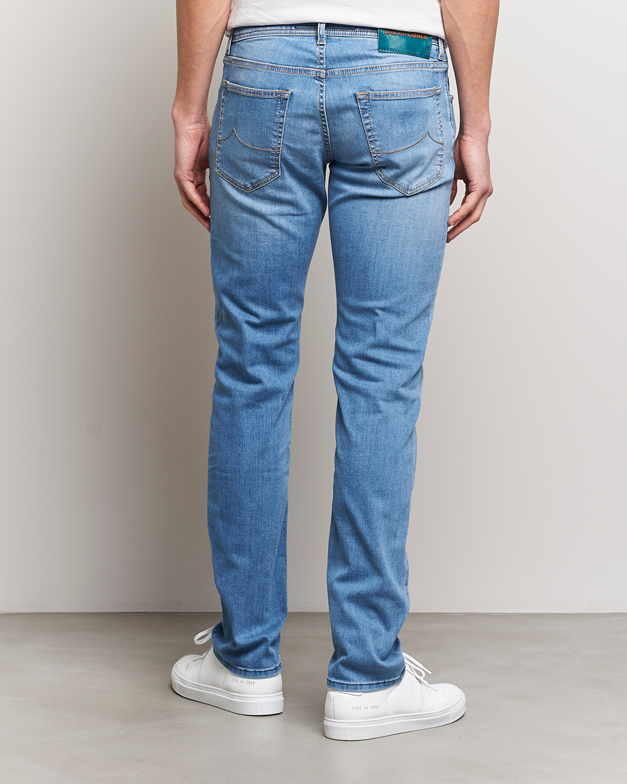 Homme | Jeans | Jacob Cohën | Nick Slim Fit Stretch Jeans Light Blue