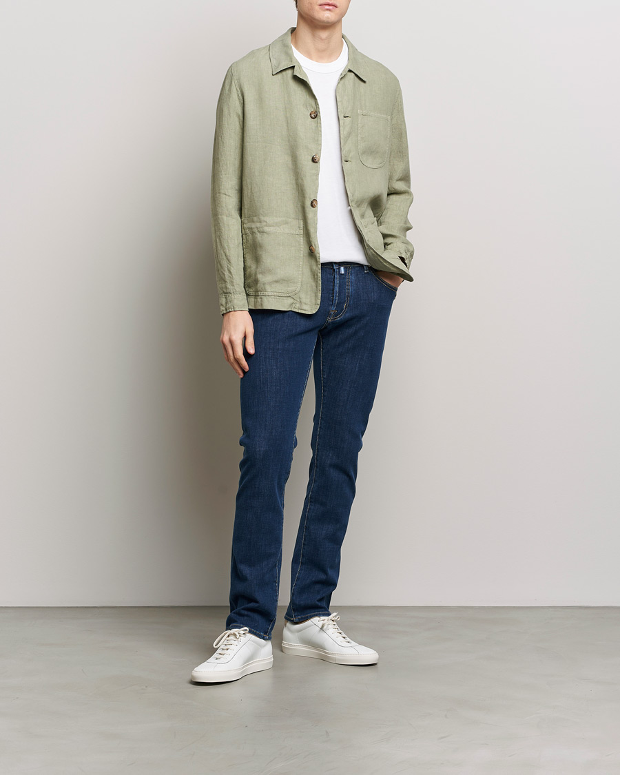 Homme | Jeans | Jacob Cohën | Nick Slim Fit Dual Stretch Jeans Dark Blue