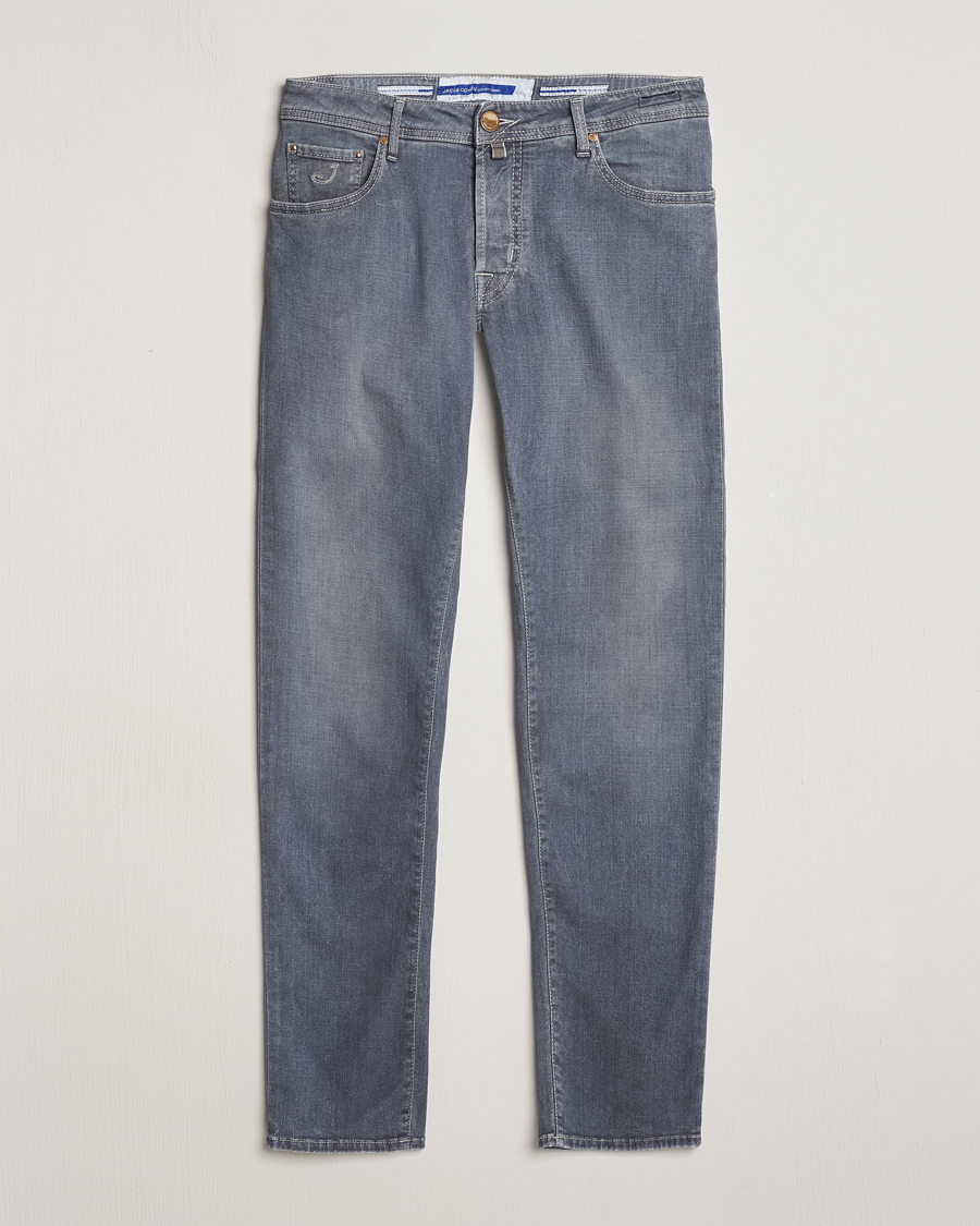 Homme | Jeans | Jacob Cohën | Nick Naples Super Slim Stretch Jeans Light Grey