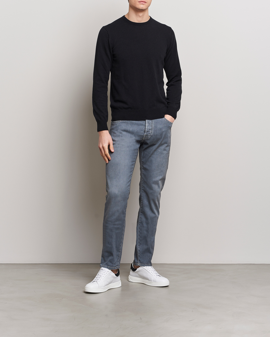 Homme | Jeans | Jacob Cohën | Nick Naples Super Slim Stretch Jeans Light Grey