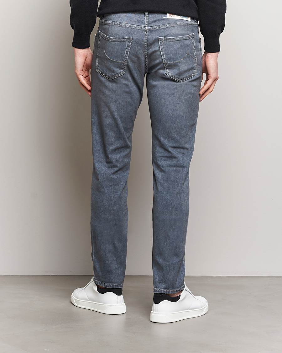 Homme | Jeans | Jacob Cohën | Nick Naples Super Slim Stretch Jeans Light Grey