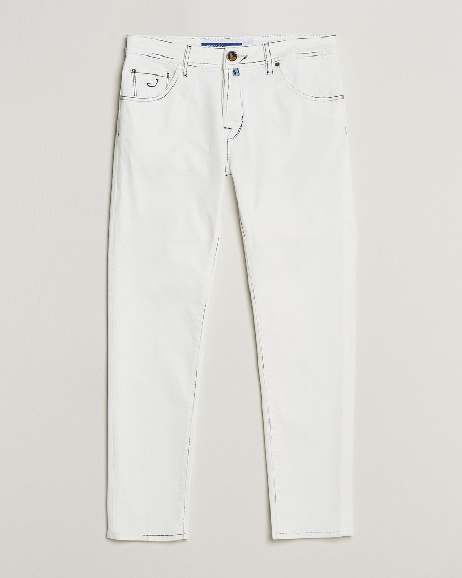 Homme | Jeans | Jacob Cohën | Scott Portofino Slim Fit Stretch Jeans White