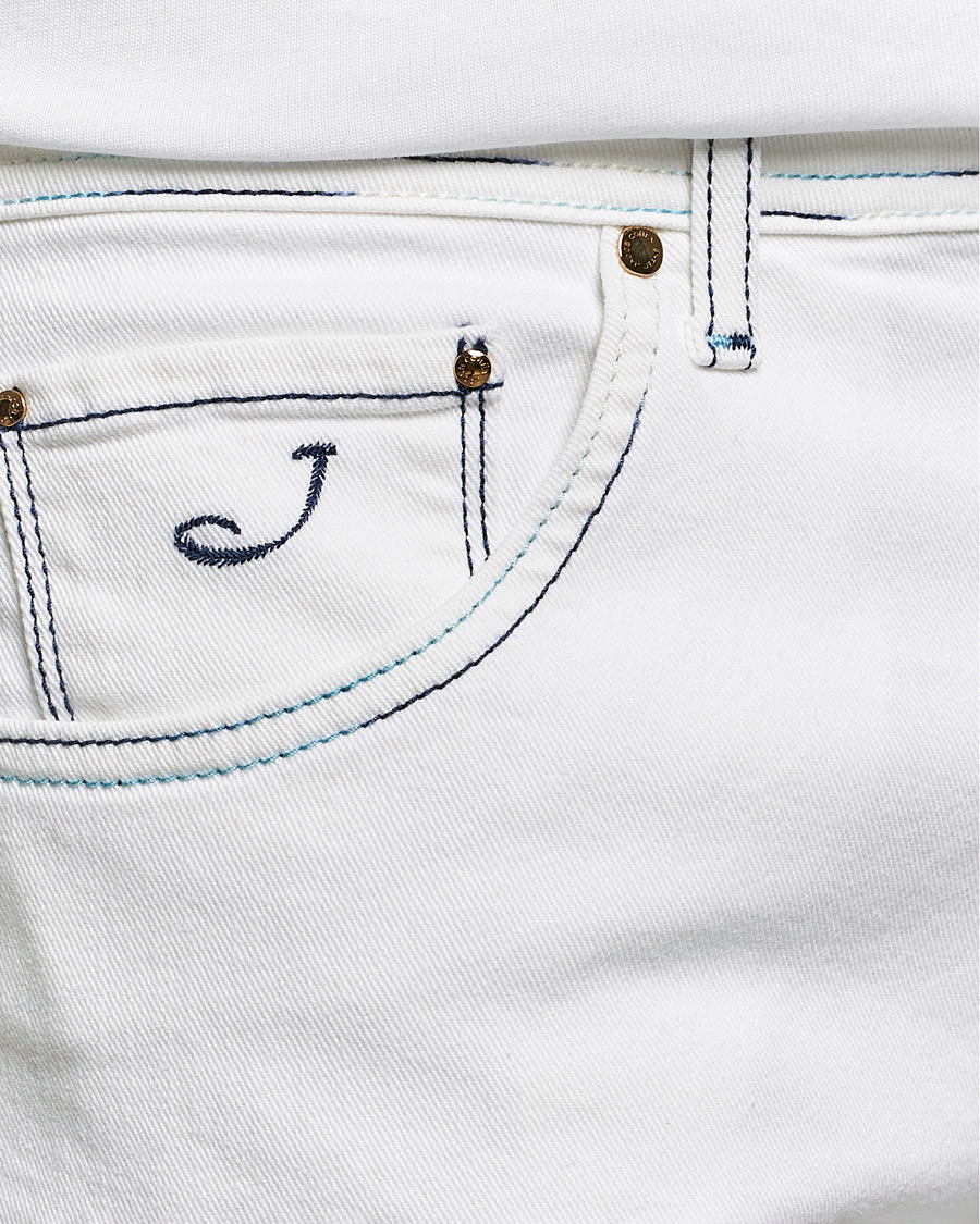 Homme | Jeans | Jacob Cohën | Scott Portofino Slim Fit Stretch Jeans White