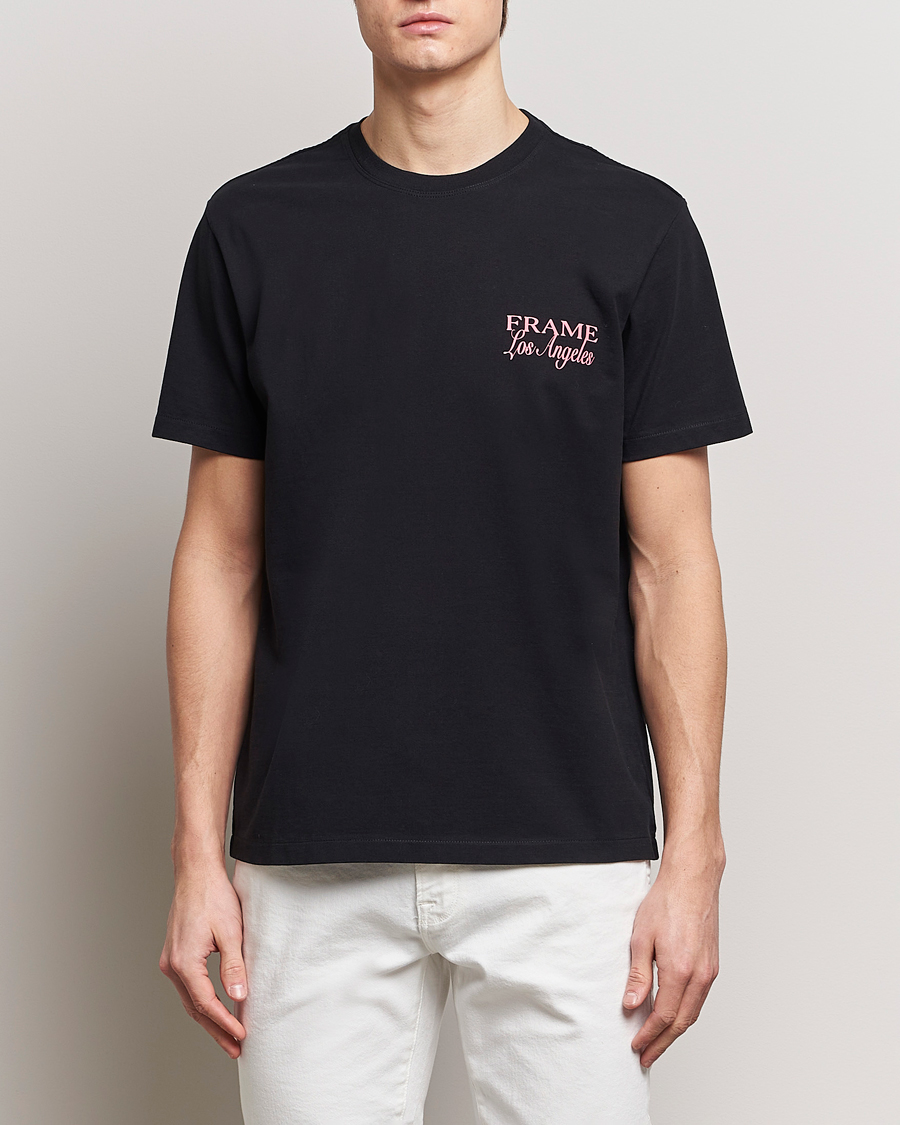 Homme | T-Shirts Noirs | FRAME | LA Logo T-Shirt Black