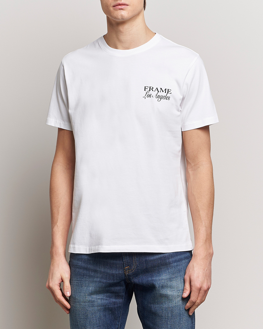 Homme | T-shirts À Manches Courtes | FRAME | LA Logo T-Shirt White