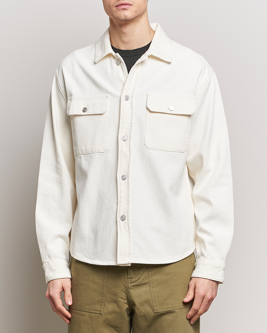 Homme | Business & Beyond | FRAME | Textured Terry Overshirt Off White