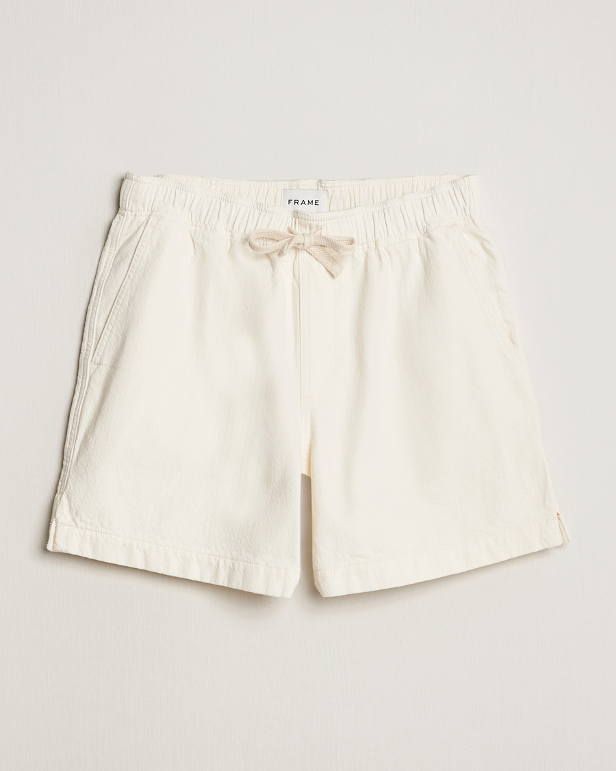 Homme | Shorts | FRAME | Textured Terry Shorts Off White