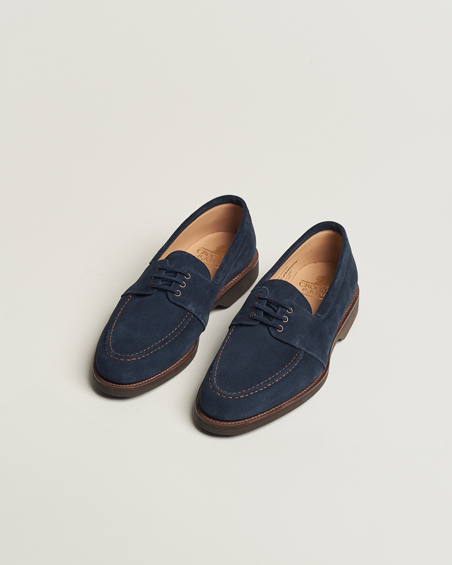 Homme | Crockett & Jones Falmouth Deck Shoes Ocean Suede | Crockett & Jones | Falmouth Deck Shoes Ocean Suede