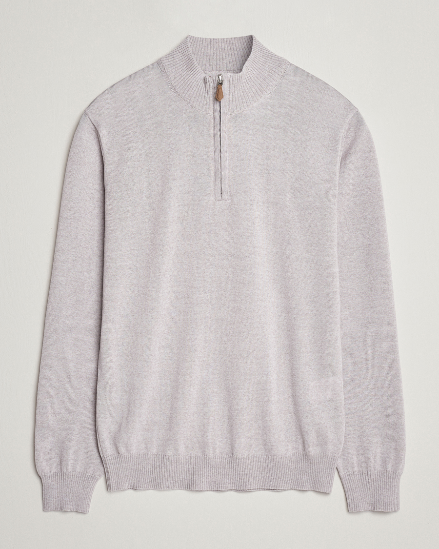 Homme | Pulls Et Tricots | Stenströms | Merino Wool Half Zip Beige