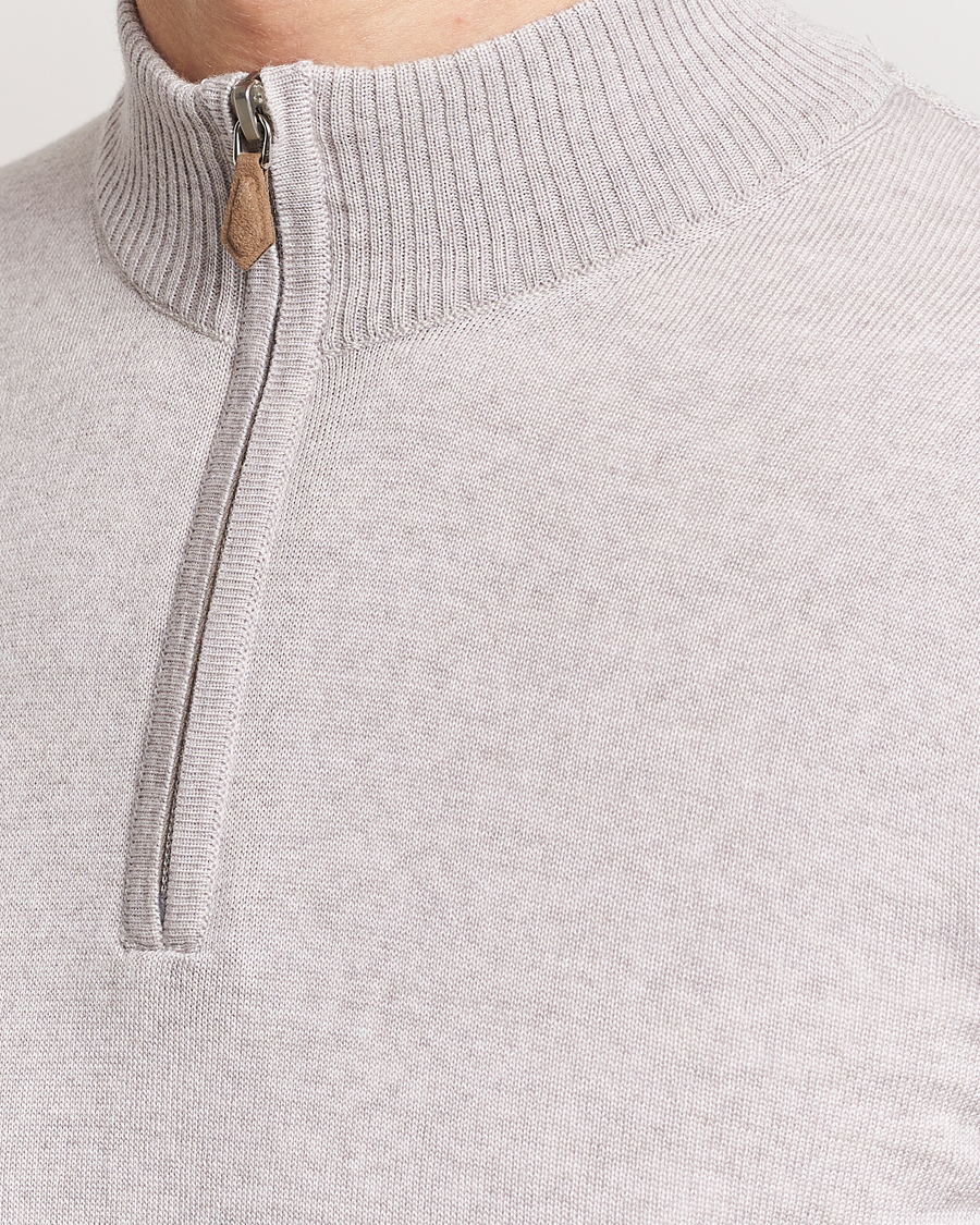 Homme | Pulls Et Tricots | Stenströms | Merino Wool Half Zip Beige
