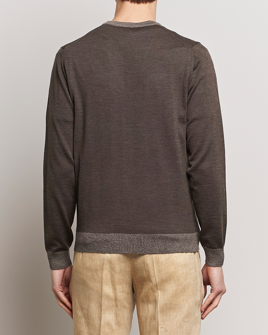 Homme | Pulls Et Tricots | Stenströms | Merino Contrast Cardigan Brown