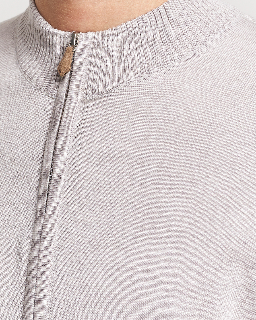 Homme | Pulls Et Tricots | Stenströms | Merino Wool Full Zip Beige