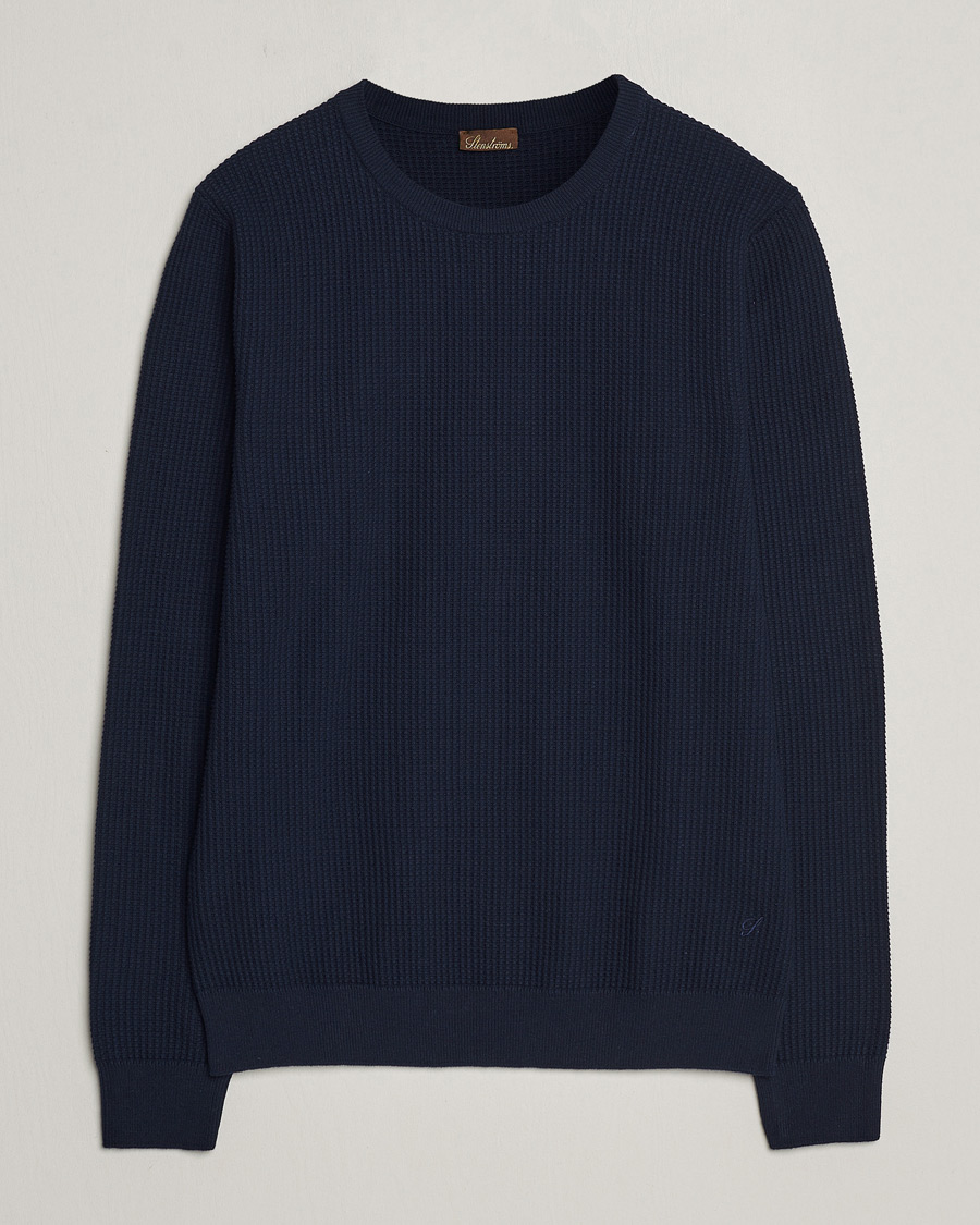 Homme | Pulls Et Tricots | Stenströms | Organic Cotton Crew Neck Navy