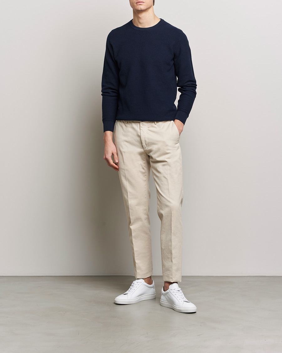 Homme | Pulls Et Tricots | Stenströms | Organic Cotton Crew Neck Navy
