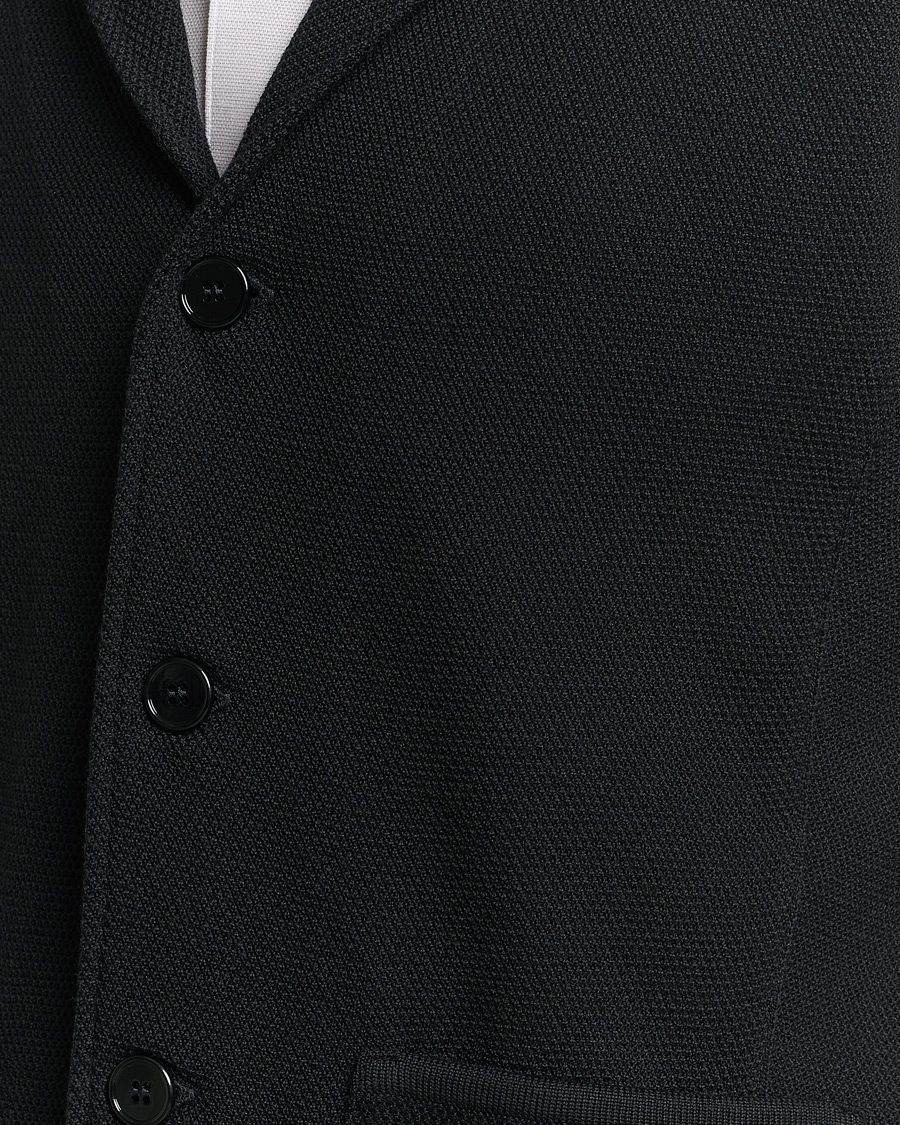 Homme | Blazers | Stenströms | Merino Wool Texture Knitted Blazer Black