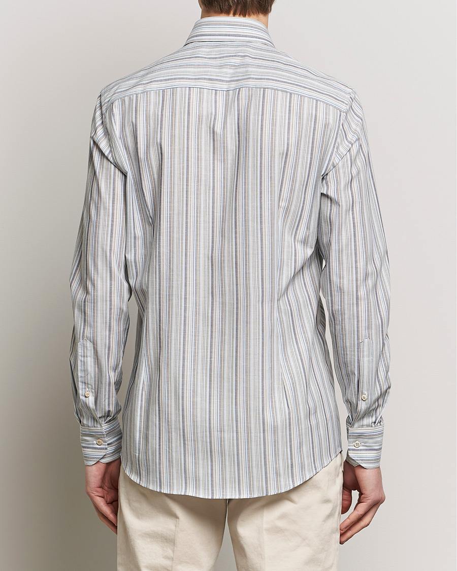 Homme | Chemises | Stenströms | Slimline Multi Stripe Cut Away Shirt Multi