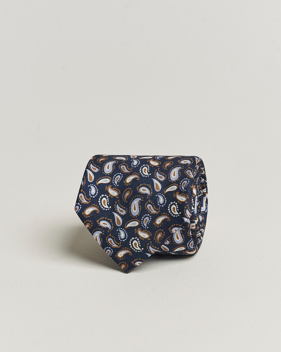 Homme | Stenströms Paisley Silk Tie Navy | Stenströms | Paisley Silk Tie Navy