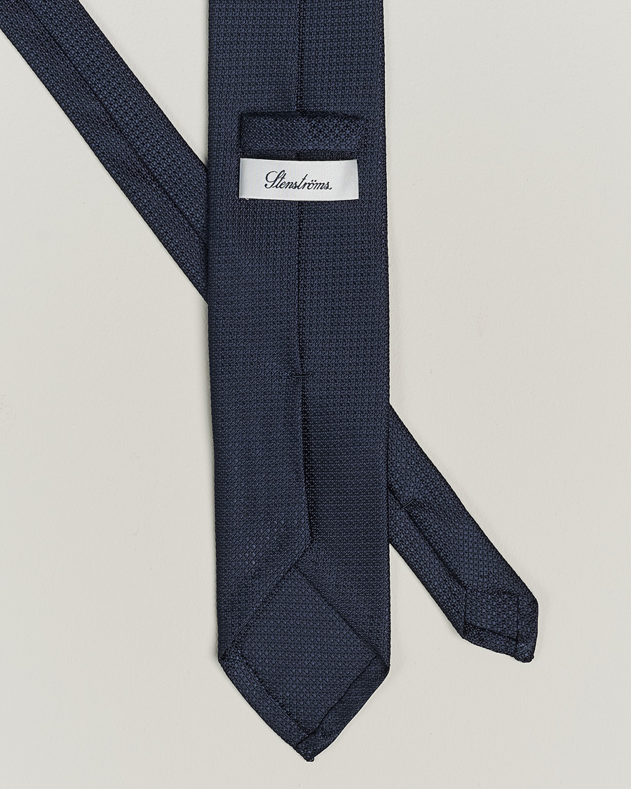 Homme | Stenströms Silk Grenadine Tie Navy | Stenströms | Silk Grenadine Tie Navy