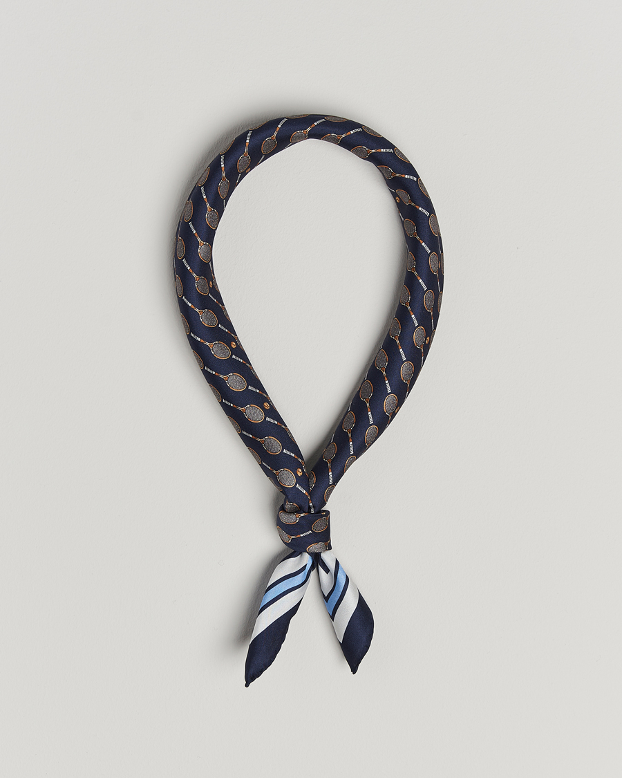 Homme | Stenströms Silk Tennis Bandana Navy | Stenströms | Silk Tennis Bandana Navy