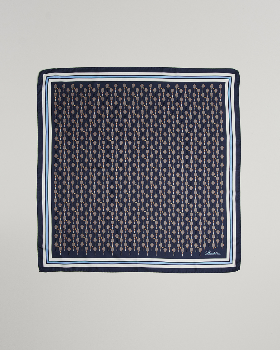 Homme | Stenströms Silk Tennis Bandana Navy | Stenströms | Silk Tennis Bandana Navy