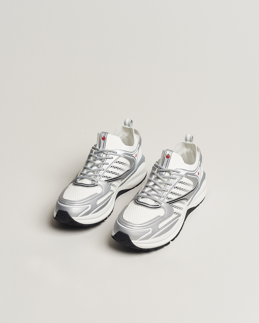Homme | Dsquared2 Dash Sneaker White/Silver | Dsquared2 | Dash Sneaker White/Silver