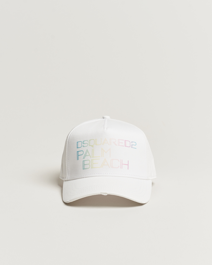 Homme | Dsquared2 Palm Beach Baseball Cap White | Dsquared2 | Palm Beach Baseball Cap White