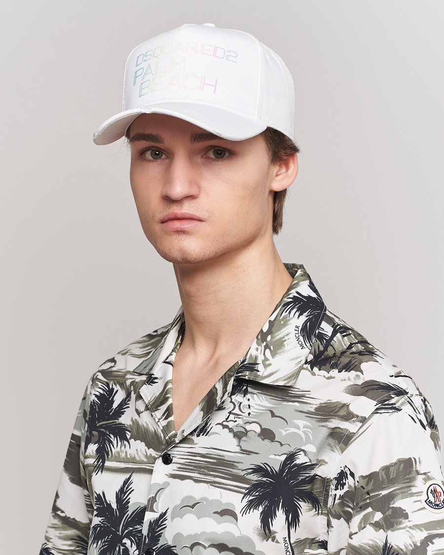 Homme | Dsquared2 Palm Beach Baseball Cap White | Dsquared2 | Palm Beach Baseball Cap White