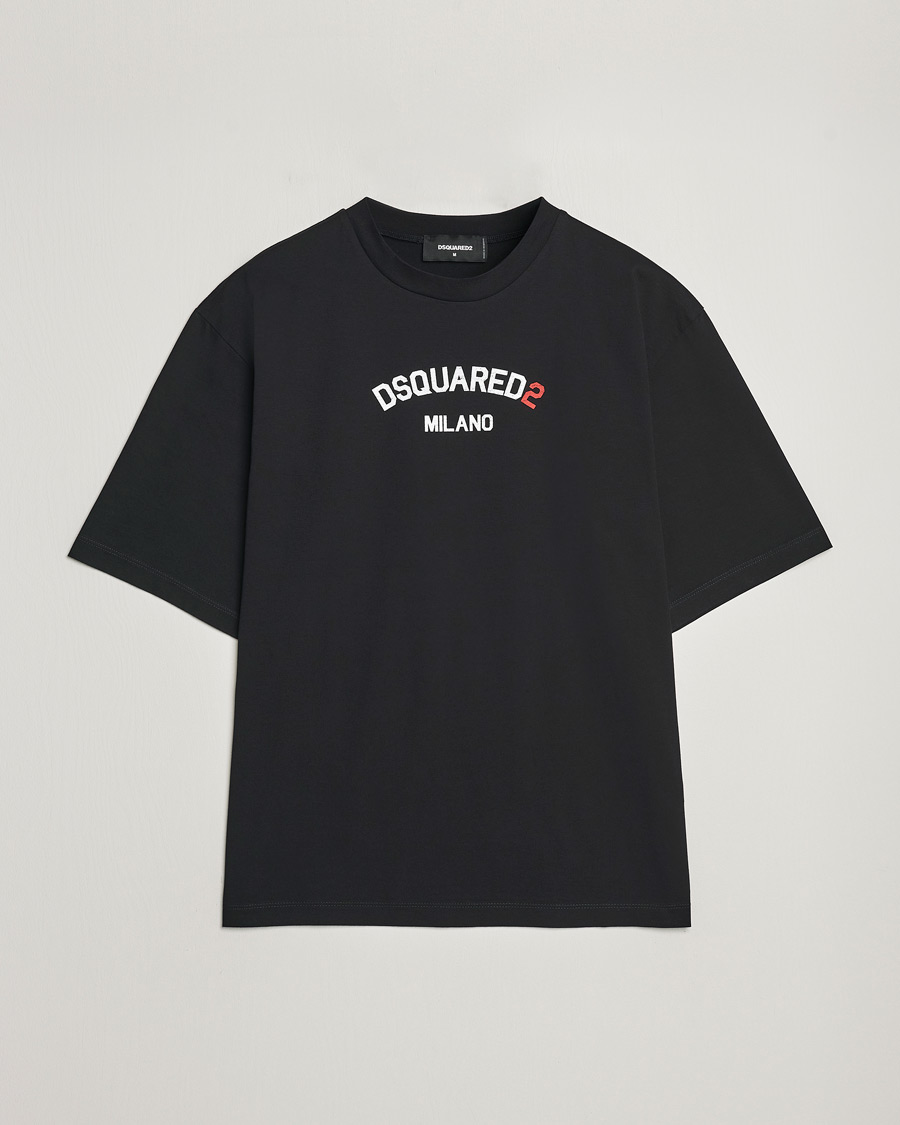 Homme | T-shirts | Dsquared2 | Loose Fit Crew Neck T-Shirt Black