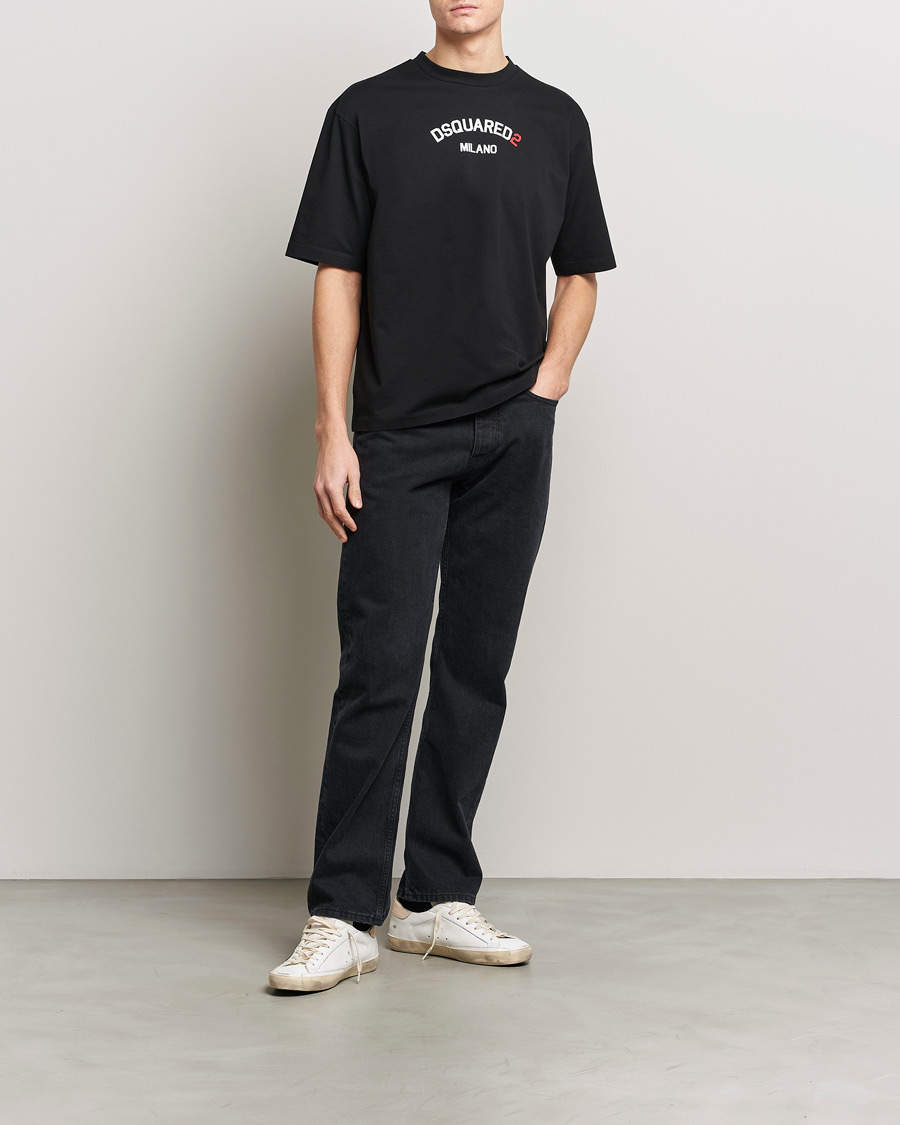 Homme | T-shirts | Dsquared2 | Loose Fit Crew Neck T-Shirt Black