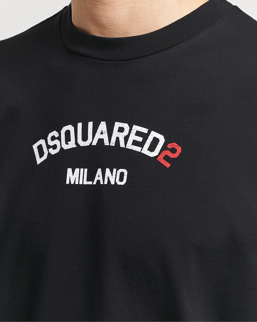 Homme | T-shirts | Dsquared2 | Loose Fit Crew Neck T-Shirt Black