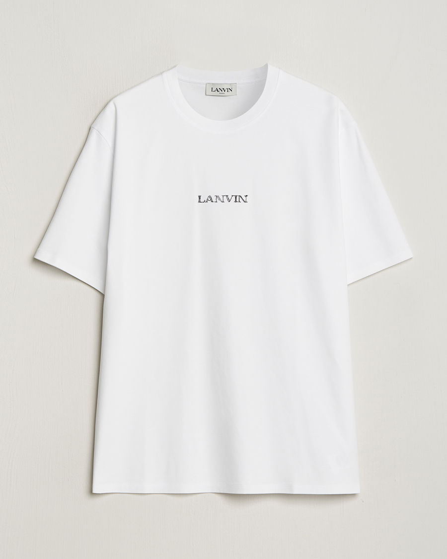 Homme | T-shirts | Lanvin | Embroidered Logo T-Shirt White