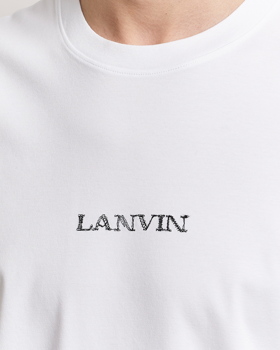 Homme | T-shirts | Lanvin | Embroidered Logo T-Shirt White