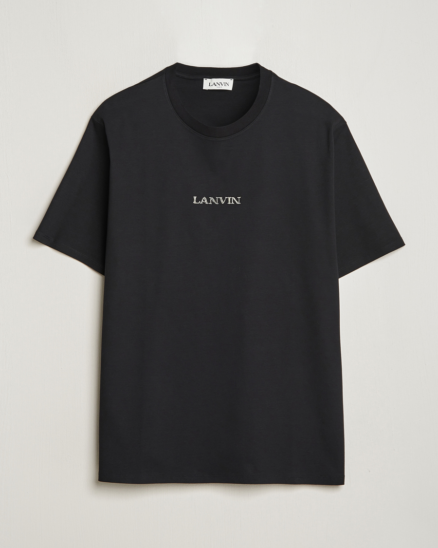 Homme | T-shirts | Lanvin | Embroidered Logo T-Shirt Black
