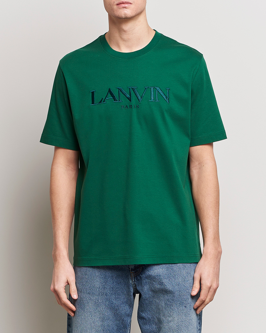 Homme | T-shirts À Manches Courtes | Lanvin | Paris Classic Logo T-Shirt Bottle Green