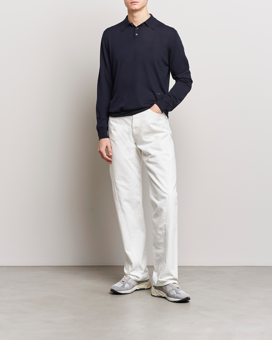 Homme | Pulls Et Tricots | Lanvin | Merino Wool Knitted Polo Thunder