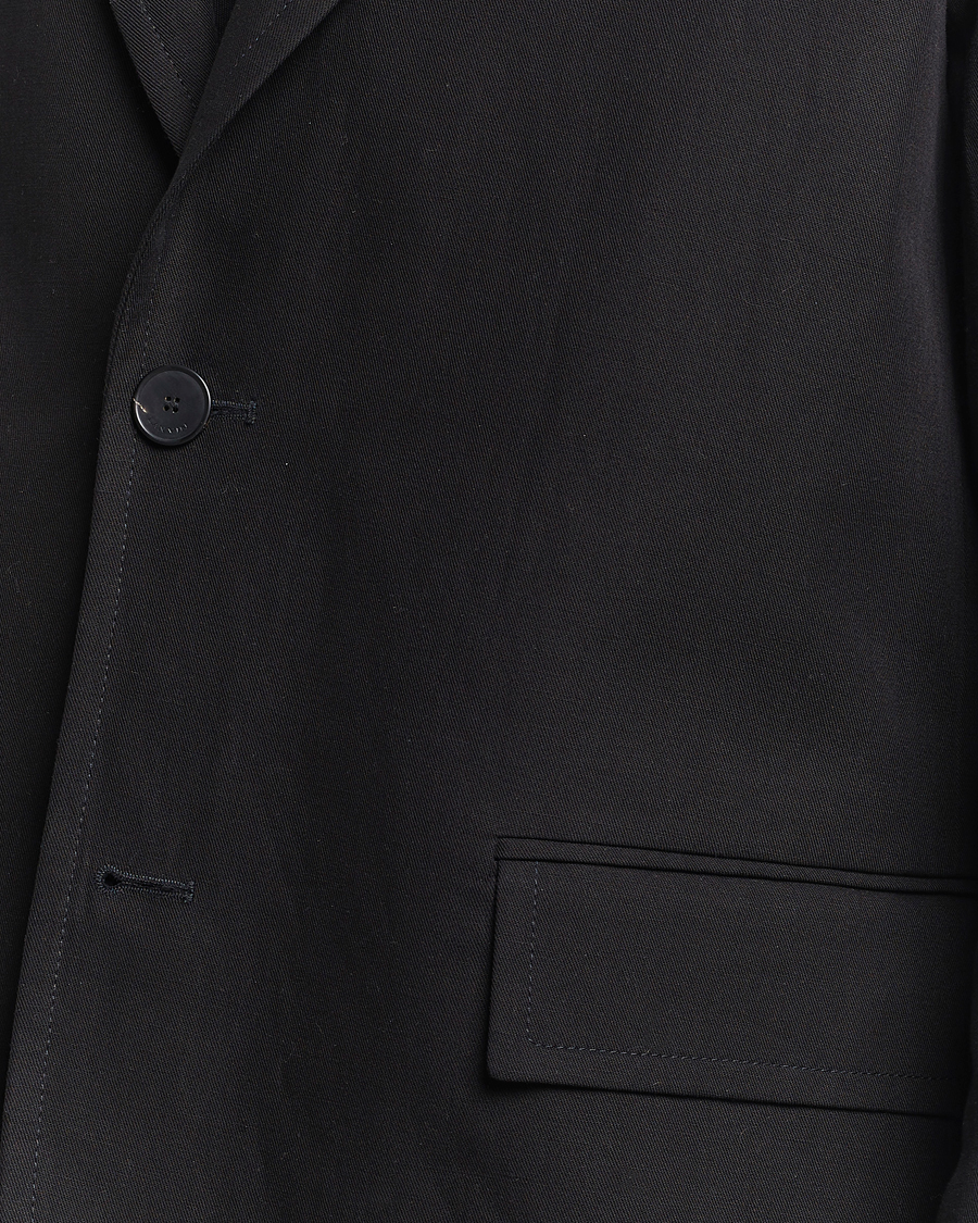 Homme | Blazers | Lanvin | Deconstructed Cotton/Linen Blazer Black