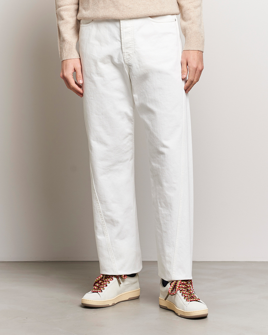 Homme | Pantalons | Lanvin | Regular Fit 5-Pocket Pants Optic White