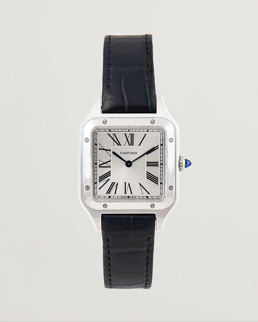 Homme | Cartier Pre-Owned Santos Dumont WSSA0022 Silver | Cartier Pre-Owned | Santos Dumont WSSA0022 Silver