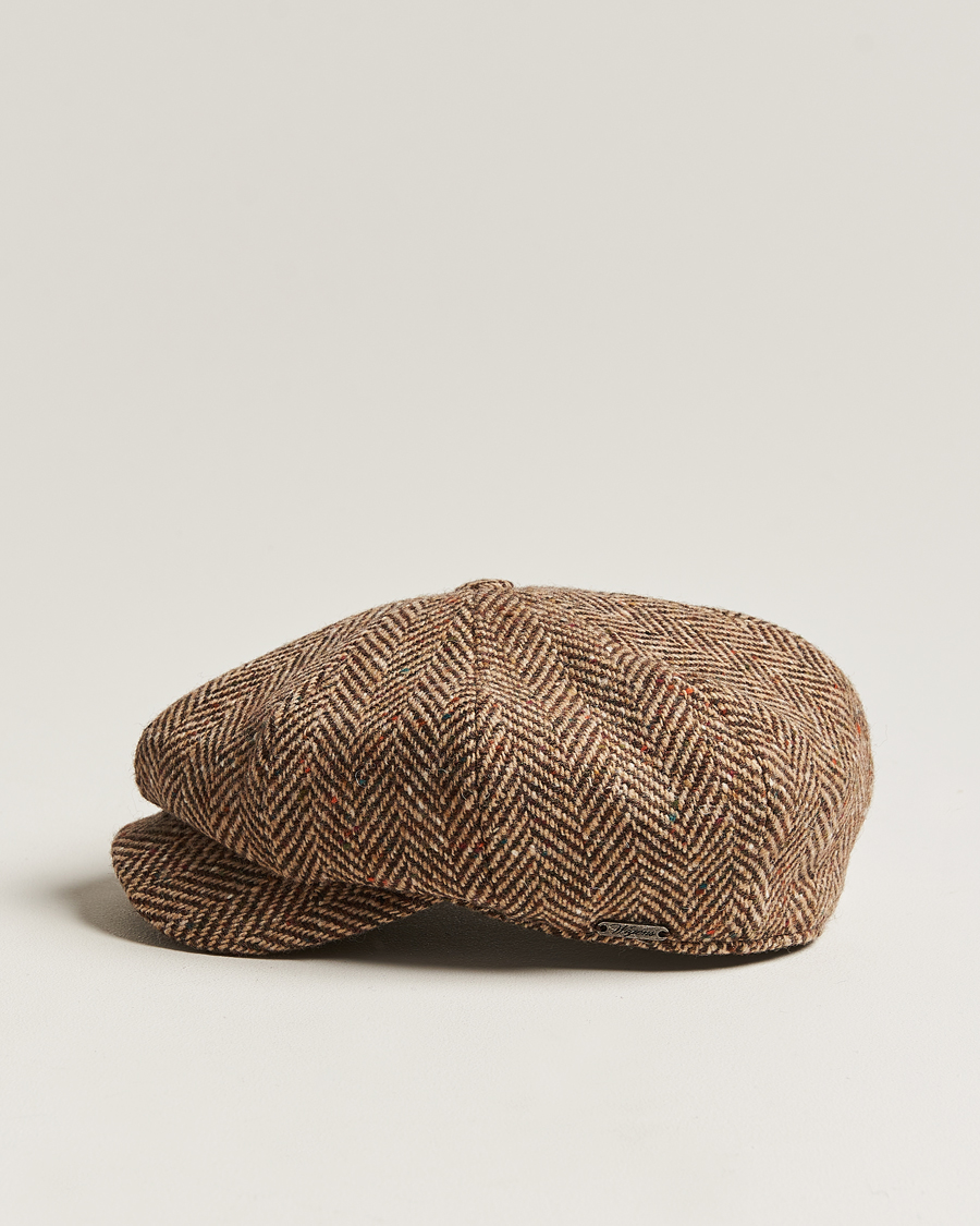 Homme | Bobs Et Casquettes | Wigéns | Newsboy Retro Donegal Wool Light Brown