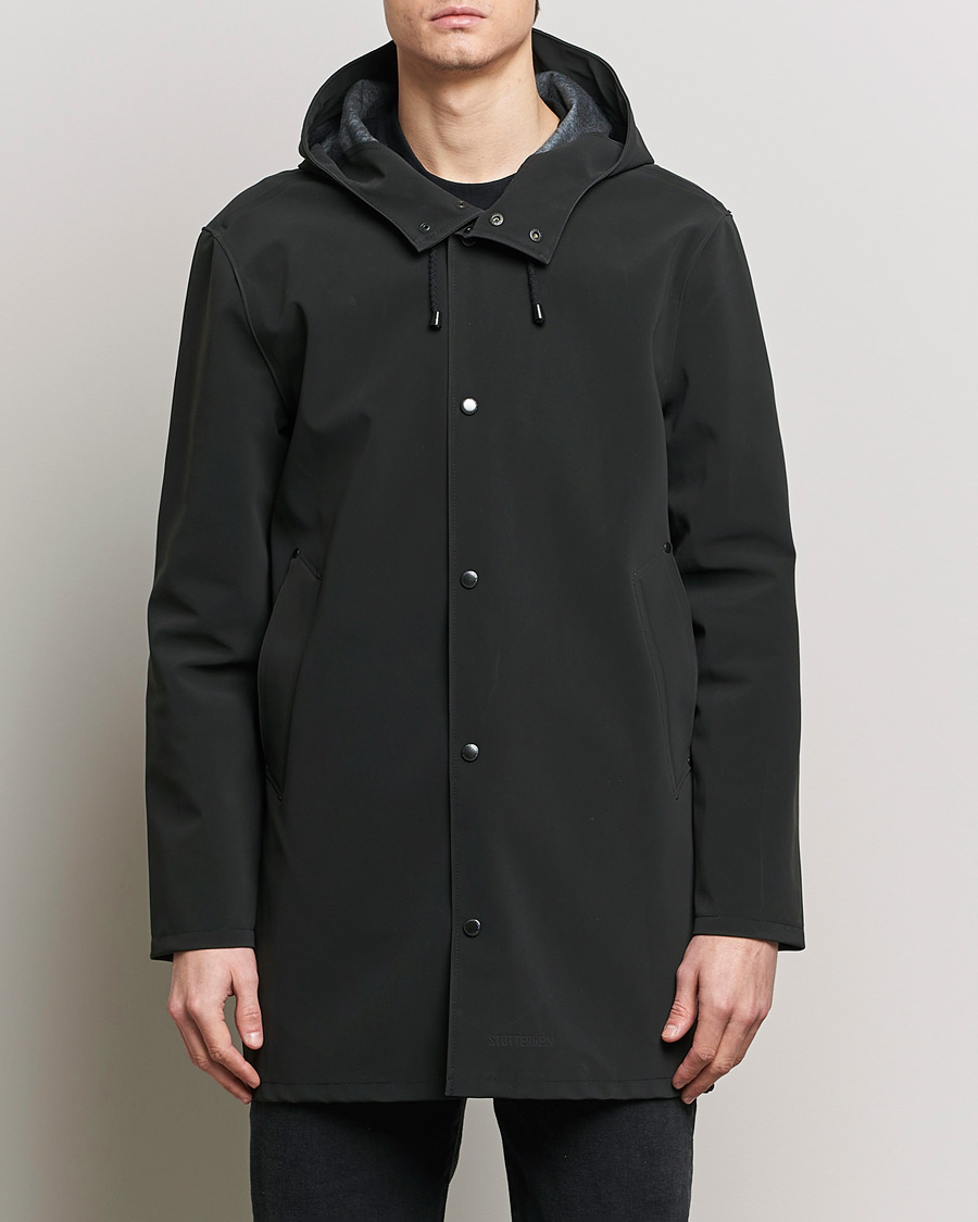 Homme | Vêtements | Stutterheim | Stockholm Raincoat Suede Black